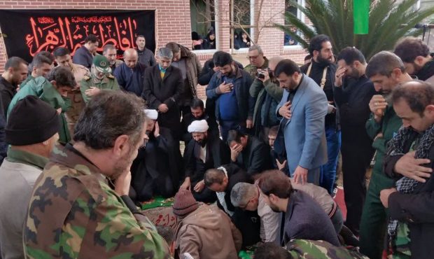 تدفین پیکر یک شهید گمنام در صداوسیمای مازندران