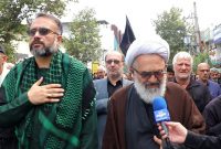 برپایی آئین راهپیمایی جاماندگان از زیارت اربعین در قائمشهر