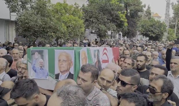تشییع پیکر مرحوم امامعلی حبیبی قهرمان کشتی مازندران
