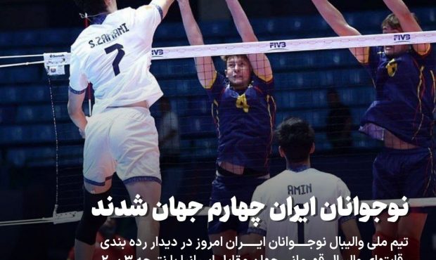 تیم ملی والیبال نوجوانان ایران رتبه چهارم قهرمانی جهان شد