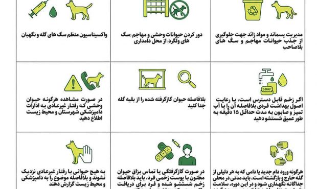 انتشار توصیه‌های بهداشتی بیماری هاری توسط دامپزشکی مازندران