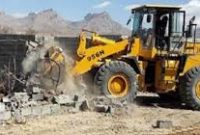 قلع و قمع بنای غیرمجاز ۲۰۰ متری و اراضی کشاورزی ۴۰۰۰ متری در سمسکنده ساری