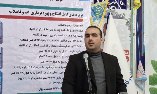 بهره برداری و کلنگ زنی 11طرح آبرسانی در میاندورود