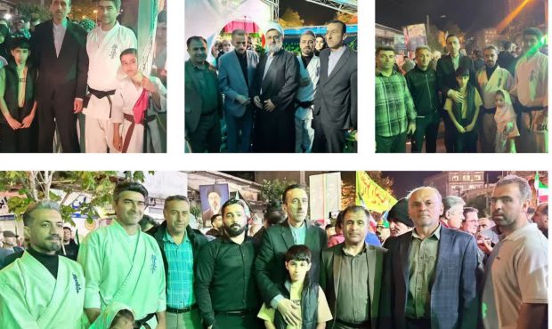 حضور حماسی ورزشکاران و مردم نکا در مراسم راهپیمایی حمایت از نظام