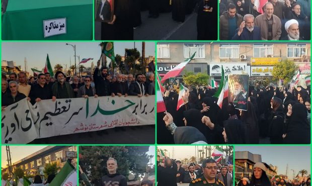 خیابان‌های نوشهر میزبان دسته‌روی عزاداران در اربعین قائد راحل