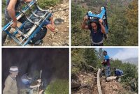 عبور از صخره‌ها برای بازگرداندن آب ۱۴ روستای مازندران؛ عملیات شبانه آبفا در ارتفاعات ماسراش