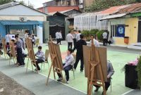 تمثال شهدای دانش‌آموز میناب در تنکابن رونمایی شد